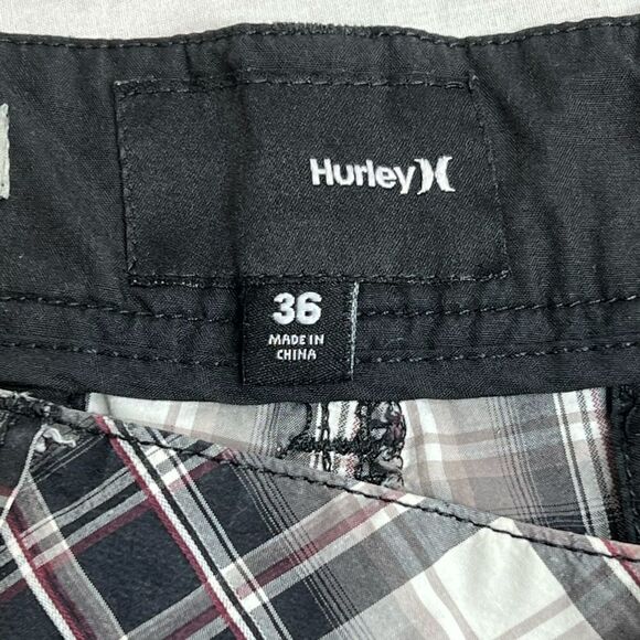 Hurley gray and purple plaid shorts size 36 - Picture 13 of 15